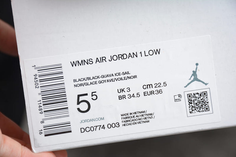 Jordan 1 Low Black Guava Ice