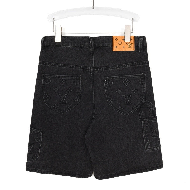 Short Louis Vuitton Jeans Preto