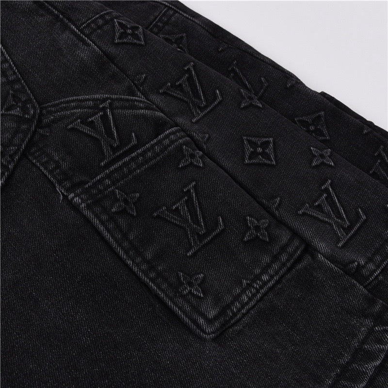 Short Louis Vuitton Jeans Preto