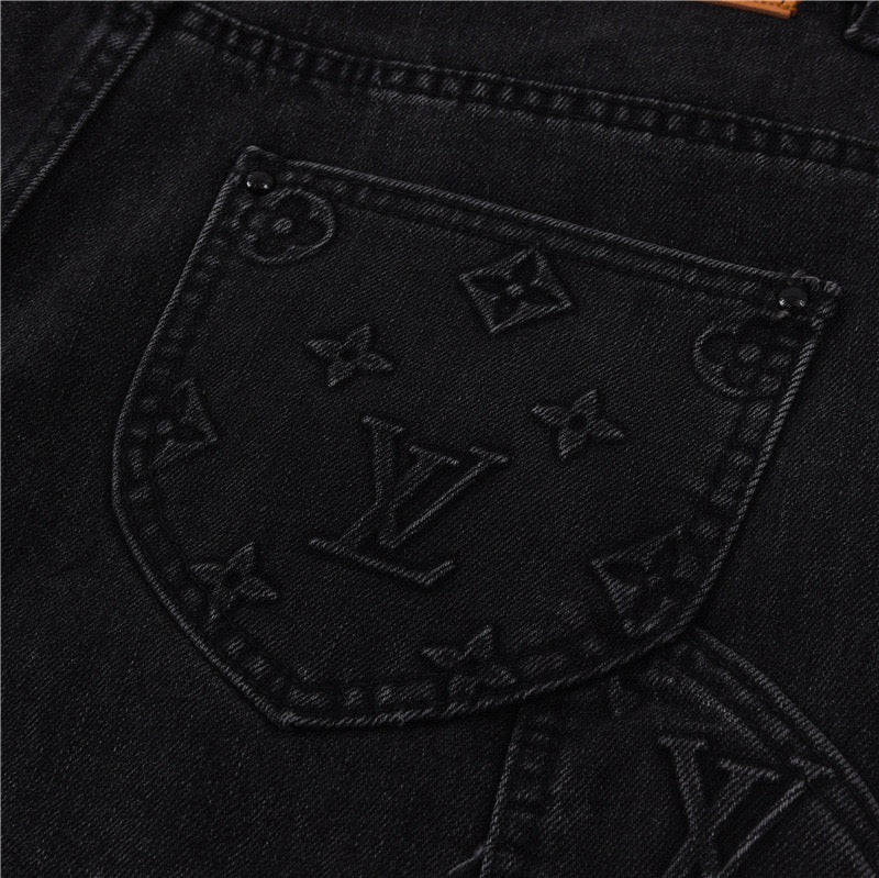 Short Louis Vuitton Jeans Preto