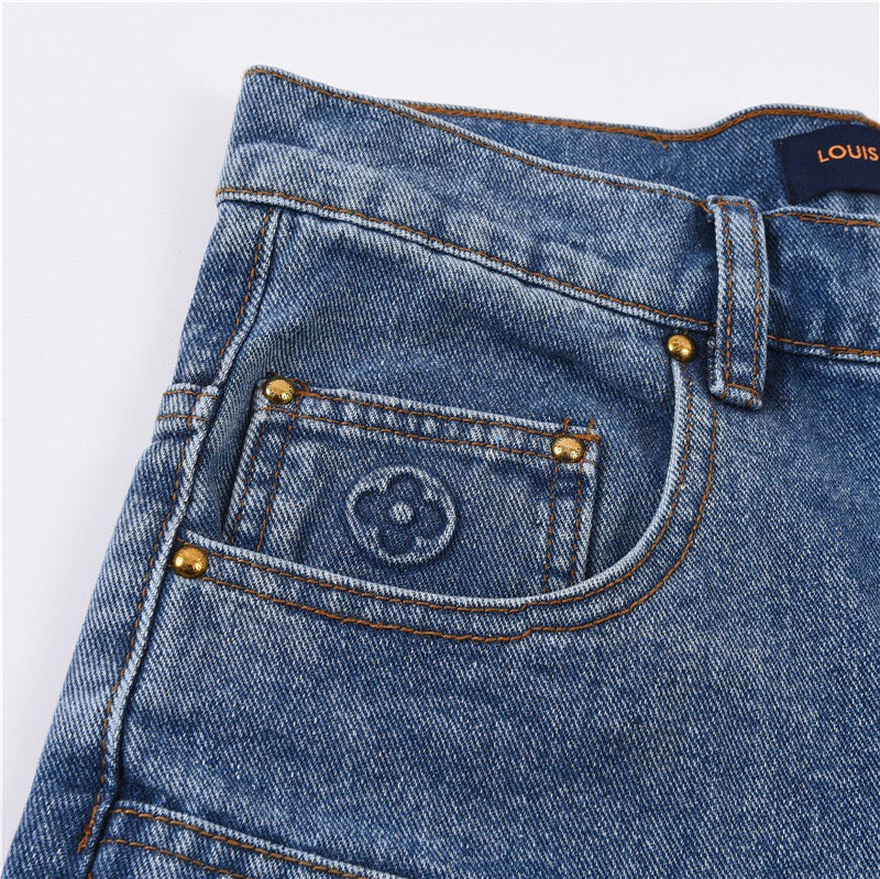 Short Louis Vuitton Jeans Escuro