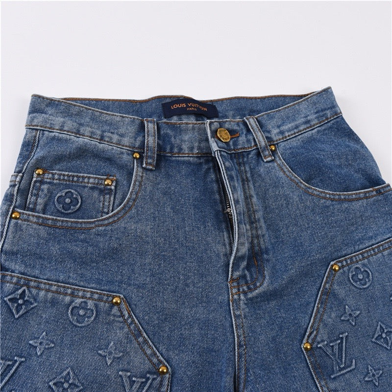 Short Louis Vuitton Jeans Escuro