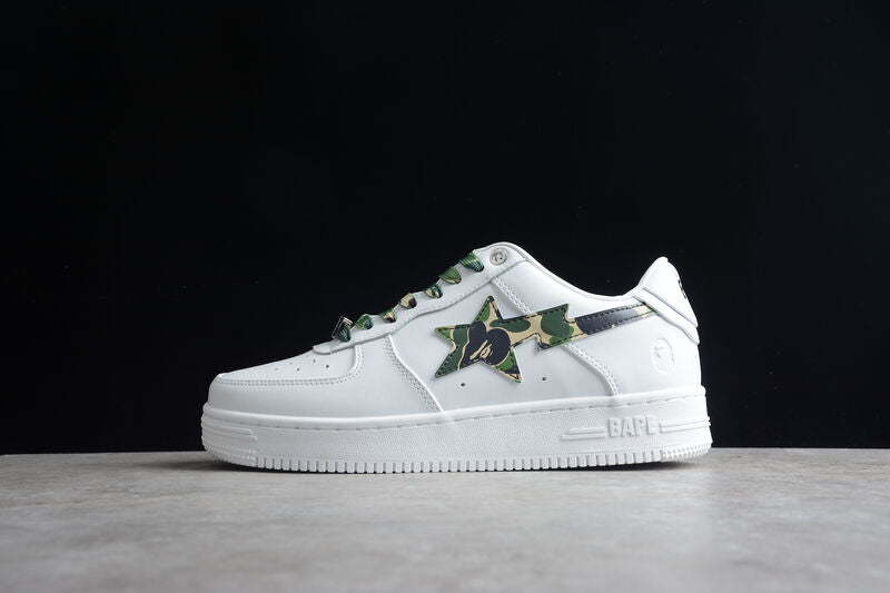 A Bathing Ape Bape Sta Low White ABC Camo Green