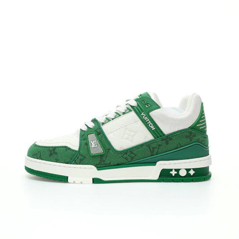 Tênis Louis Vuitton Trainer Branco e Verde