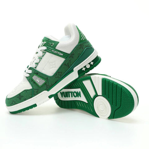 Tênis Louis Vuitton Trainer Branco e Verde