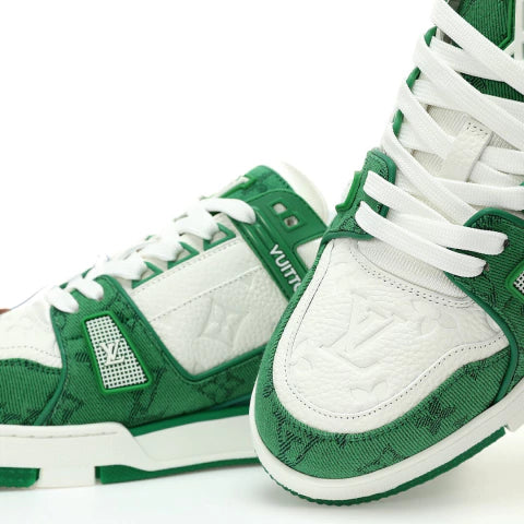 Tênis Louis Vuitton Trainer Branco e Verde