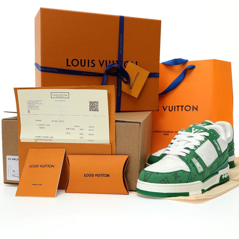 Tênis Louis Vuitton Trainer Branco e Verde