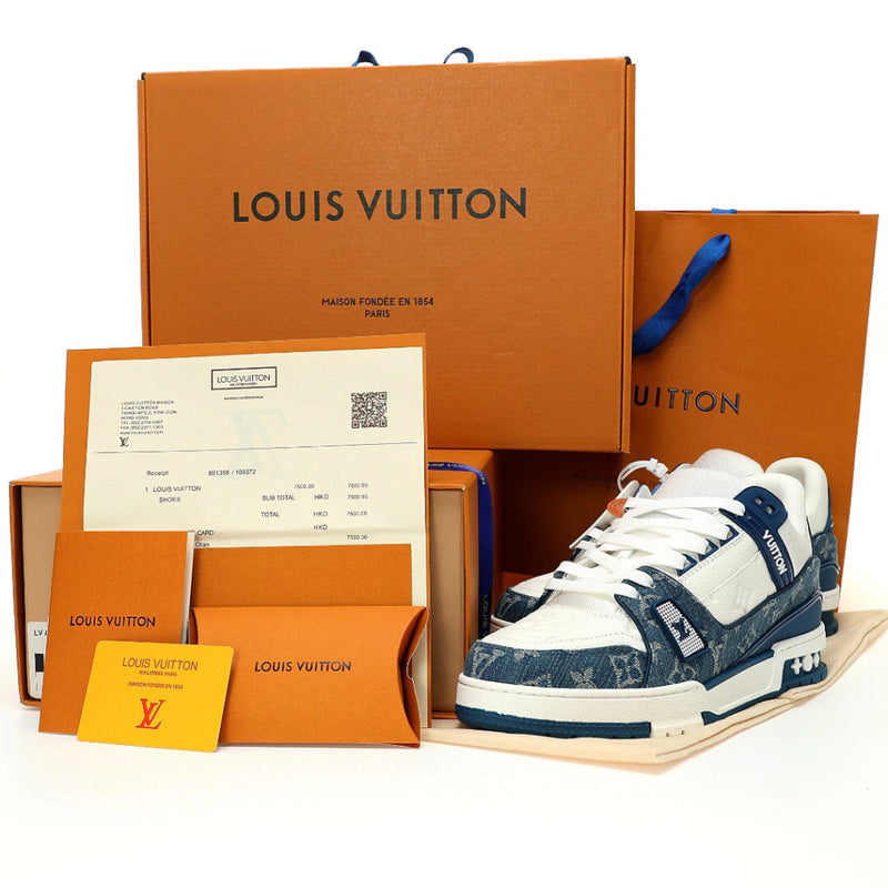 Tênis Louis Vuitton Trainer Branco e Azul