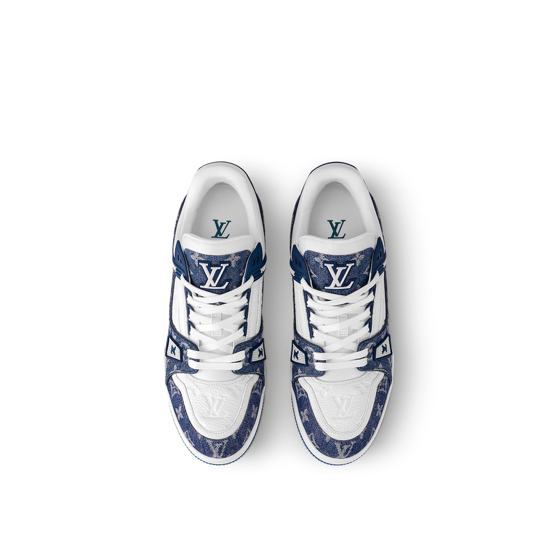 Tênis Louis Vuitton Trainer Branco e Azul