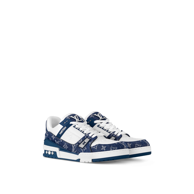 Tênis Louis Vuitton Trainer Branco e Azul