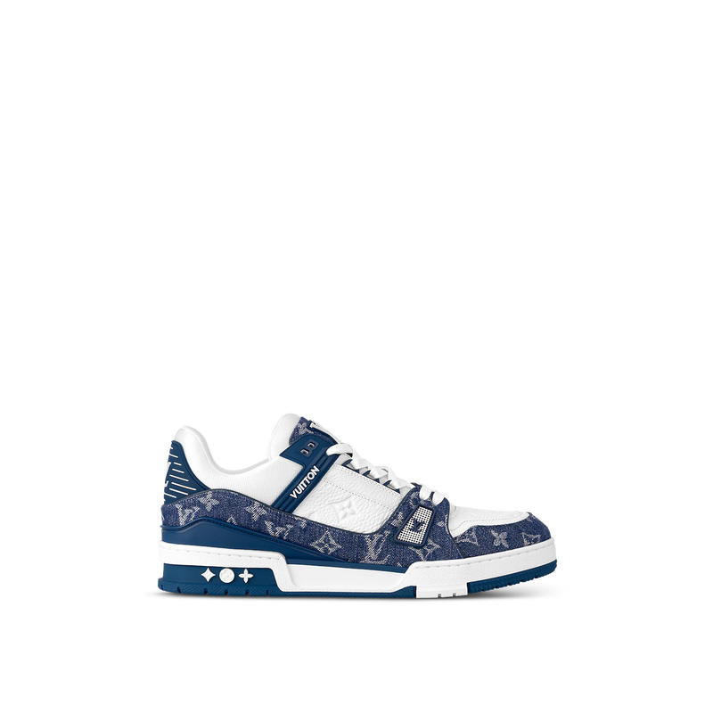 Tênis Louis Vuitton Trainer Branco e Azul